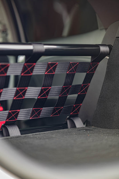 Clubsport-Set für Kia XCeed (CD) 2019-: Doppelstrebe und passendes Clubsport-Netz – Leichtbau, hochwertige Materialien, optimal für Rücksitzbankausbau.